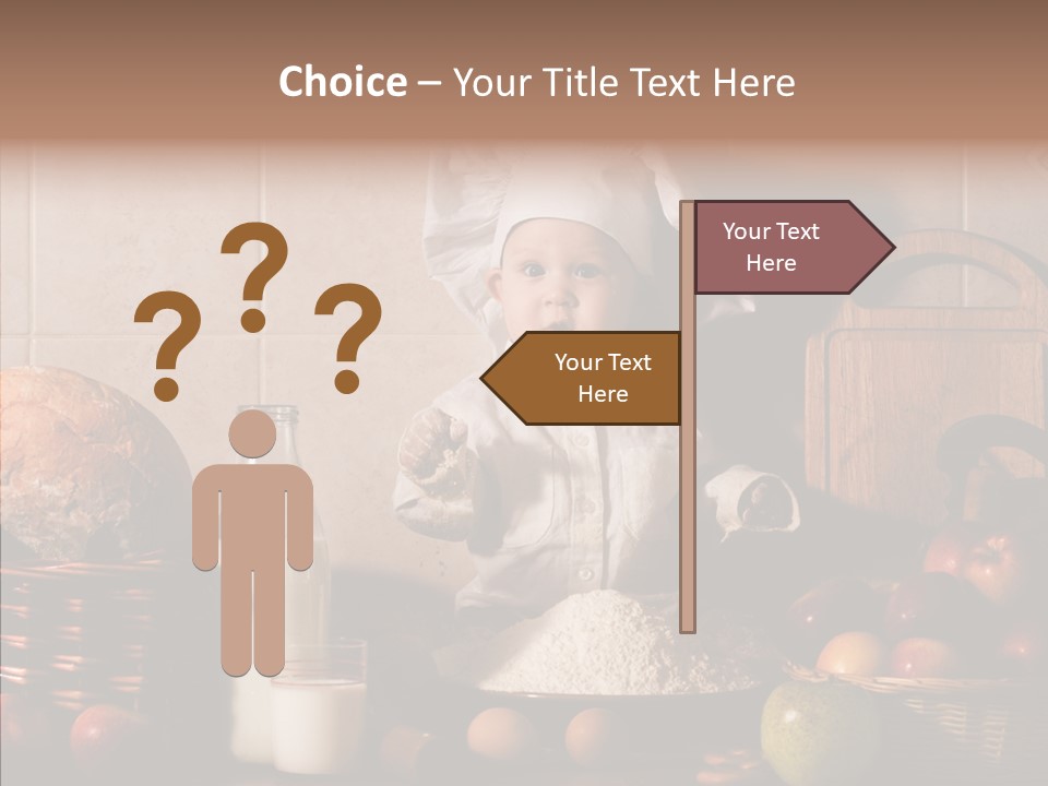 Flour Cute Kid PowerPoint Template