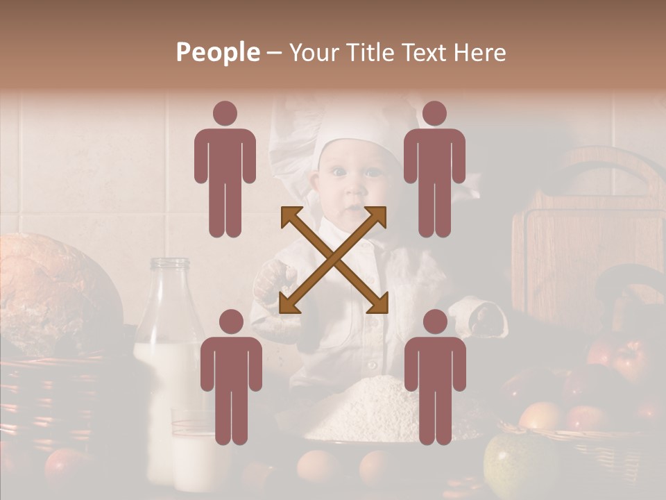 Flour Cute Kid PowerPoint Template