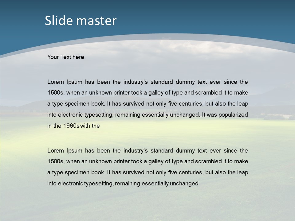 Rain Field Farming PowerPoint Template