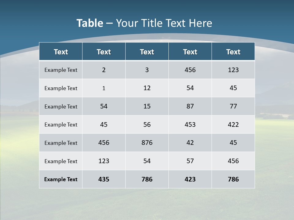 Rain Field Farming PowerPoint Template