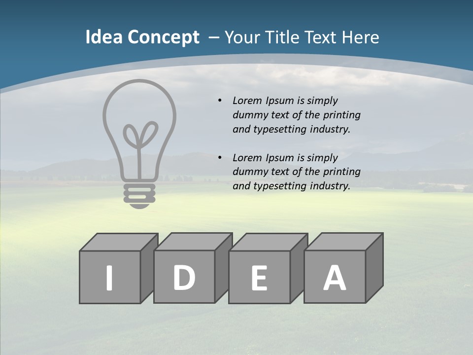 Rain Field Farming PowerPoint Template