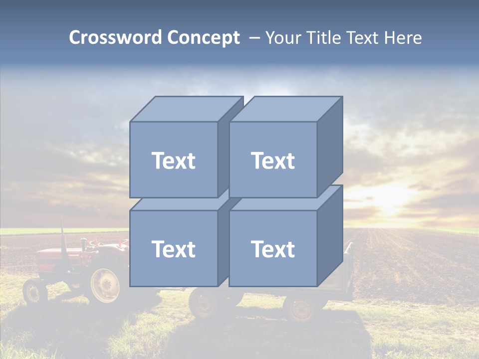 Plow Motor Agriculture PowerPoint Template