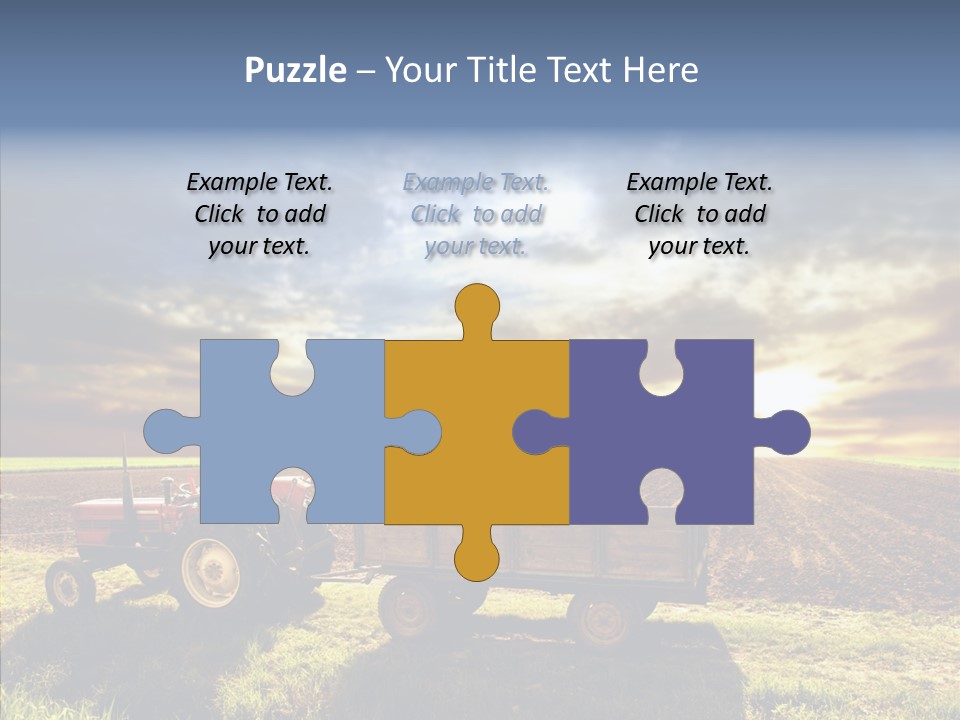 Plow Motor Agriculture PowerPoint Template