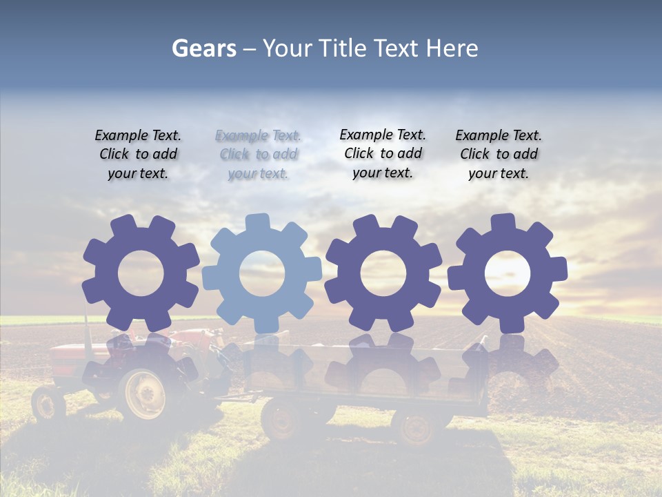 Plow Motor Agriculture PowerPoint Template