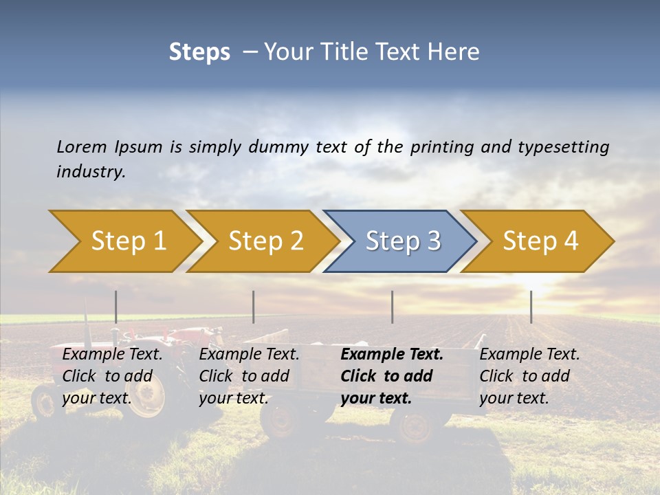 Plow Motor Agriculture PowerPoint Template