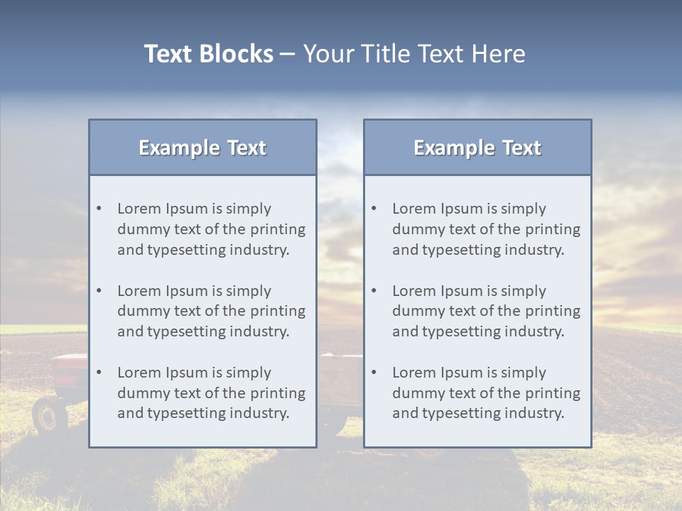 Plow Motor Agriculture PowerPoint Template