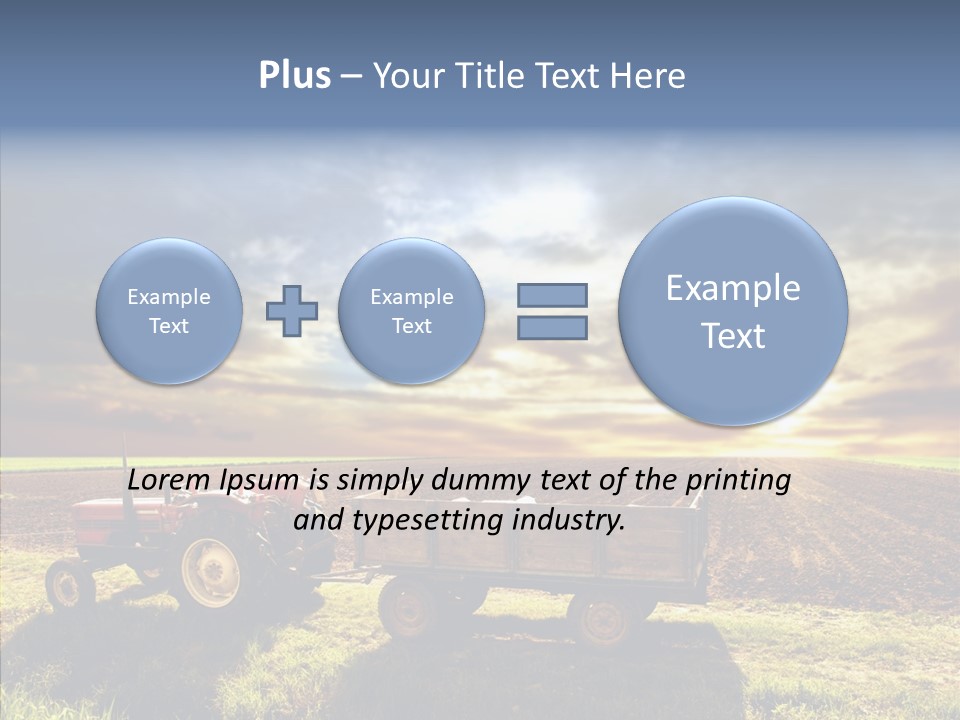 Plow Motor Agriculture PowerPoint Template