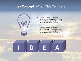 Plow Motor Agriculture PowerPoint Template