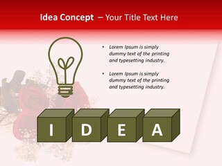 Valentine Fiancee Red PowerPoint Template