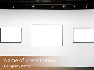 Museum Light Wall PowerPoint Template