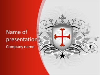 Marquee Heraldic Gold PowerPoint Template