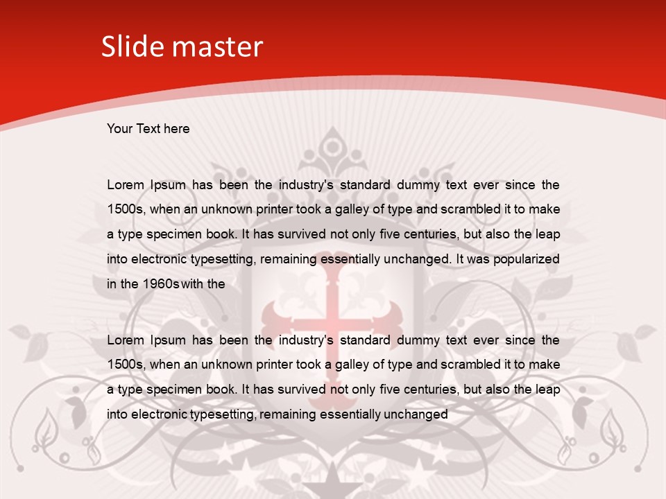 Marquee Heraldic Gold PowerPoint Template