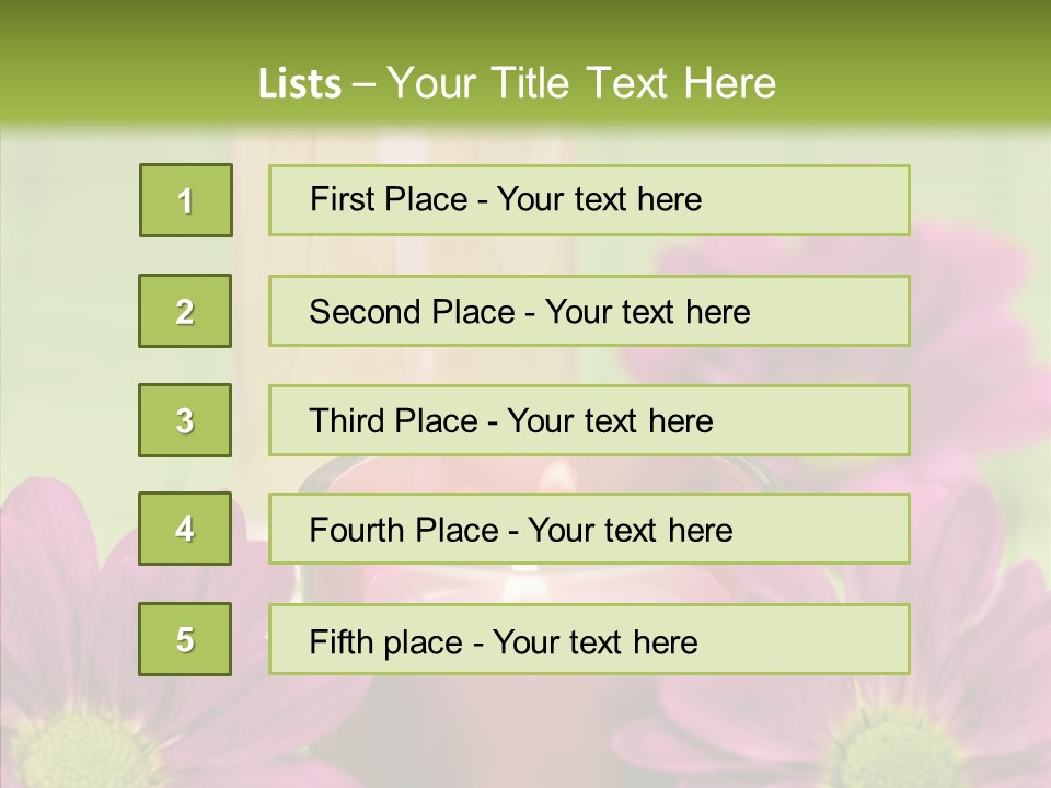 Wellbeing Candle Wellness PowerPoint Template