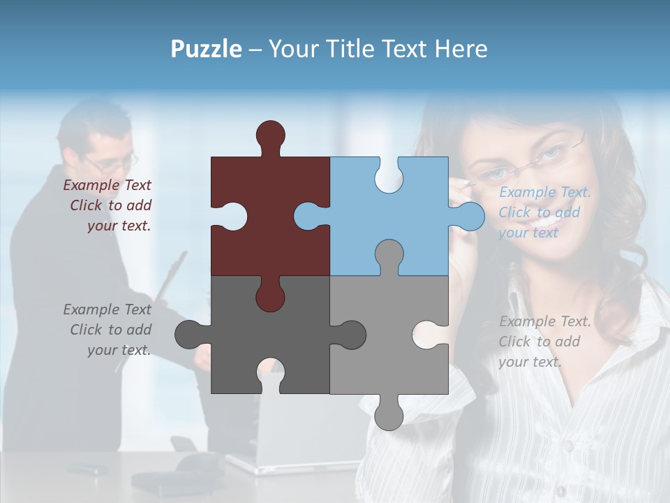 Table Bu Ine Team PowerPoint Template