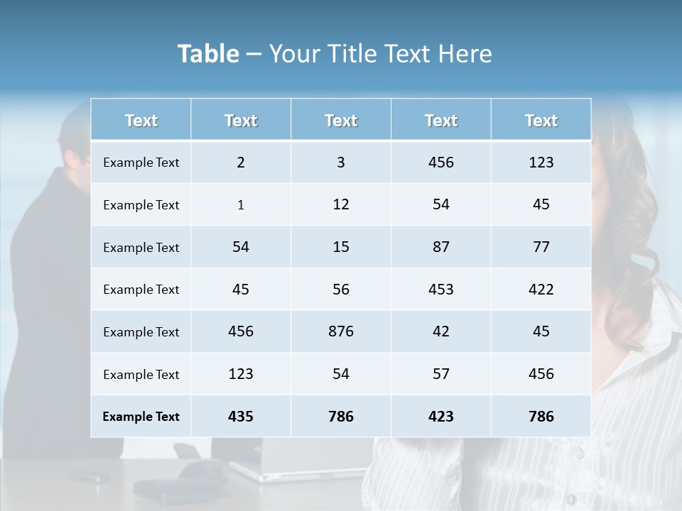 Table Bu Ine Team PowerPoint Template