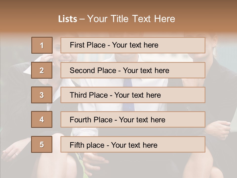 Caucasian Business Good Looking PowerPoint Template