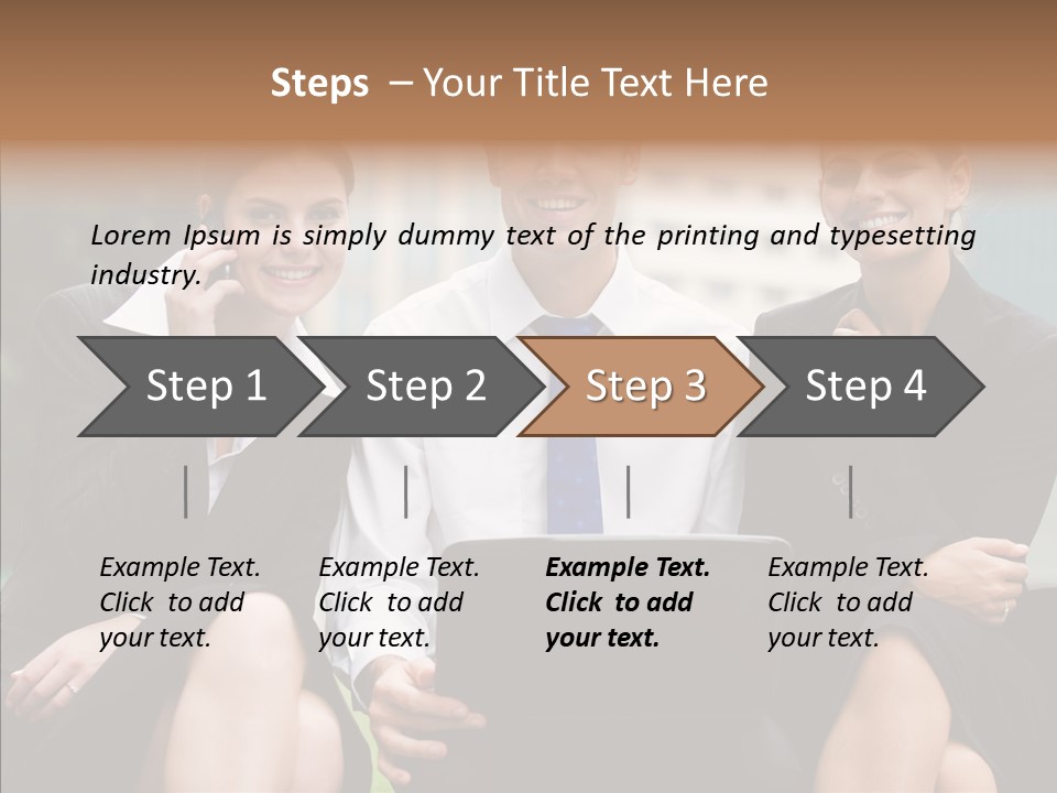 Caucasian Business Good Looking PowerPoint Template
