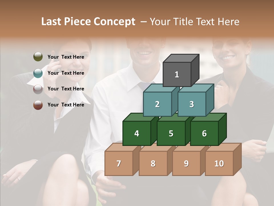 Caucasian Business Good Looking PowerPoint Template