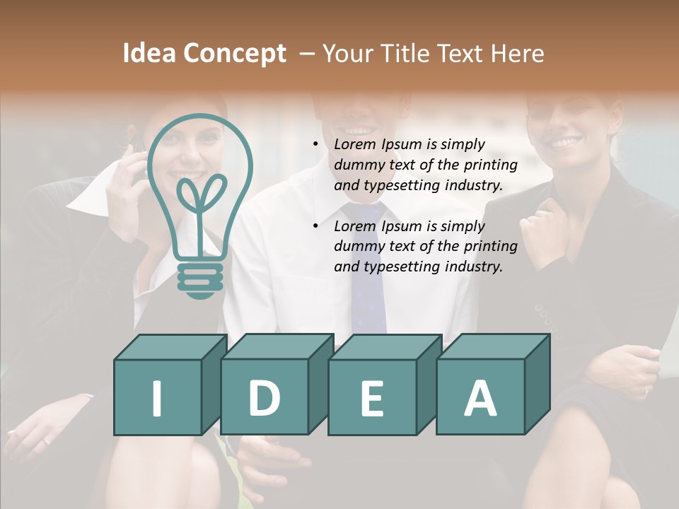 Caucasian Business Good Looking PowerPoint Template