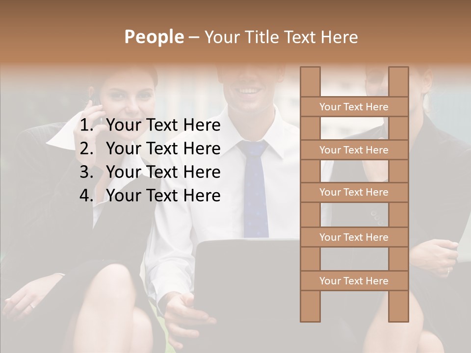 Caucasian Business Good Looking PowerPoint Template