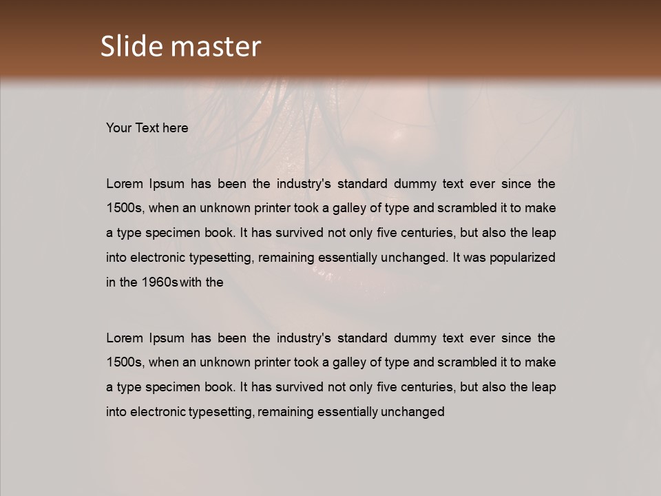 Cute Caucasian Sensuality PowerPoint Template