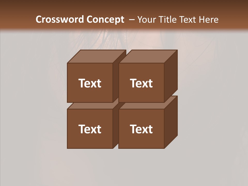 Cute Caucasian Sensuality PowerPoint Template