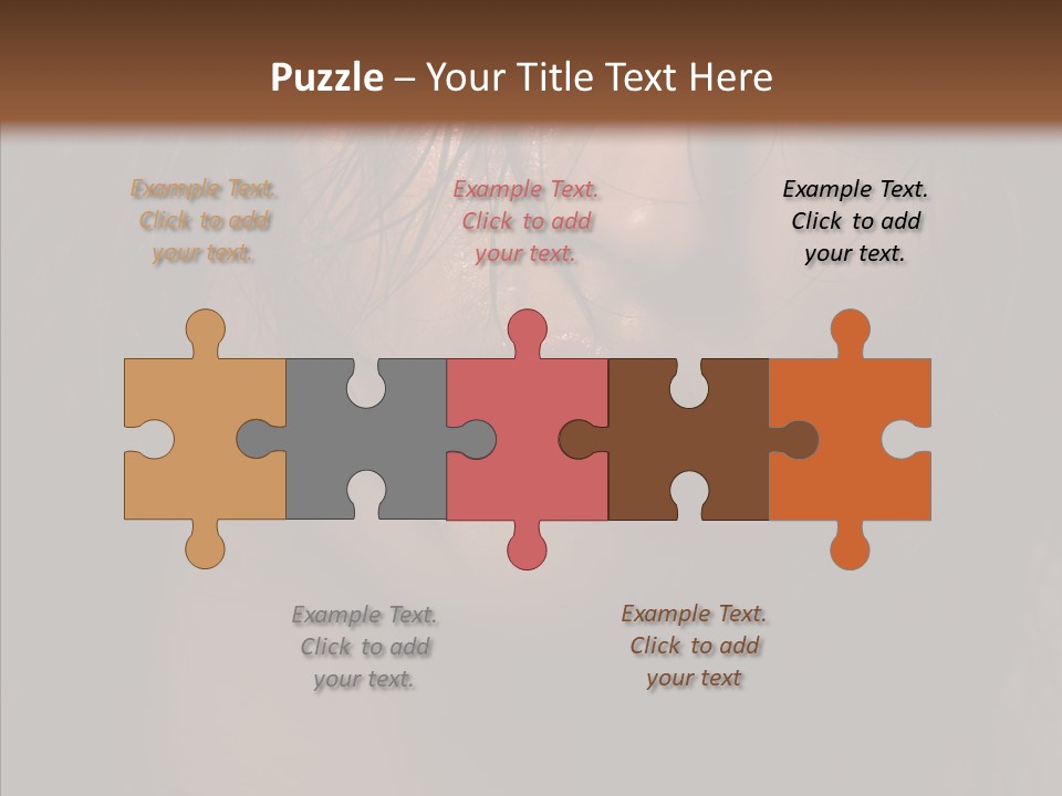 Cute Caucasian Sensuality PowerPoint Template