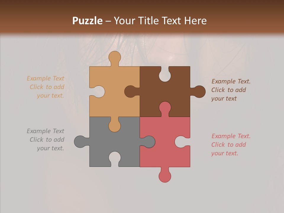 Cute Caucasian Sensuality PowerPoint Template