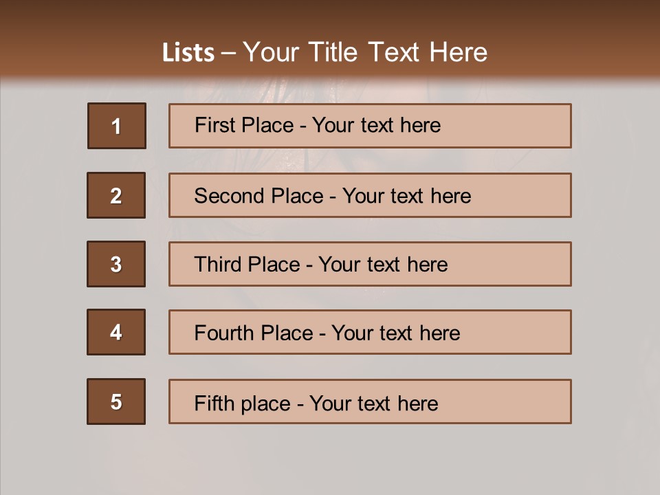 Cute Caucasian Sensuality PowerPoint Template