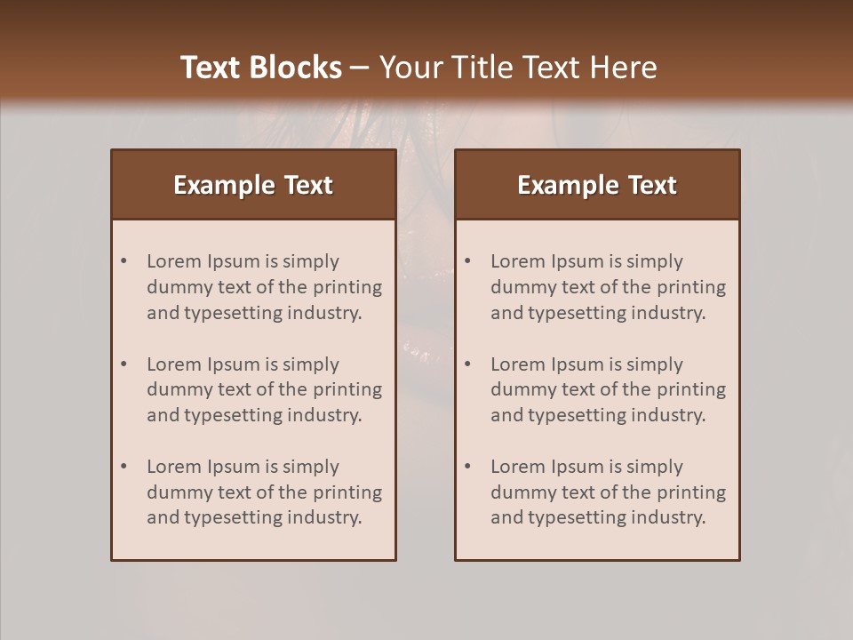Cute Caucasian Sensuality PowerPoint Template