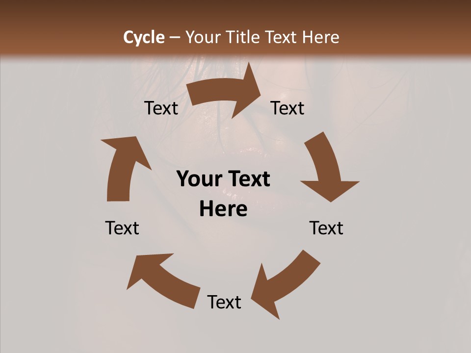 Cute Caucasian Sensuality PowerPoint Template