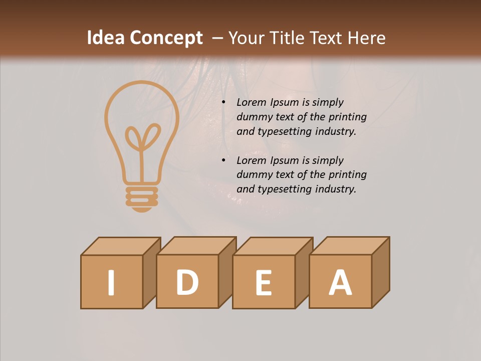 Cute Caucasian Sensuality PowerPoint Template