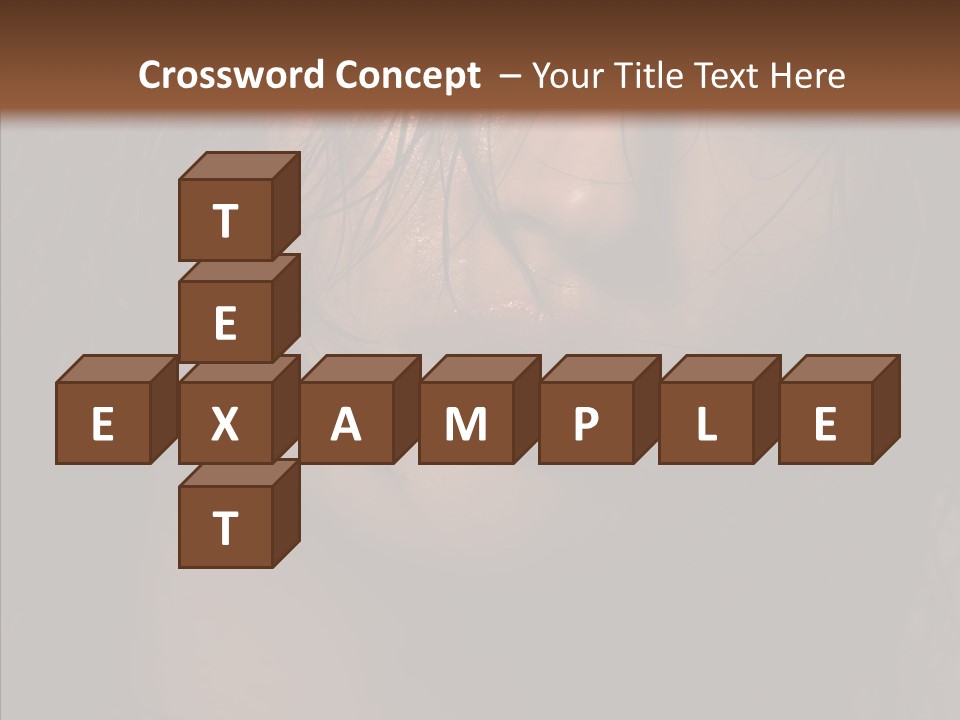 Cute Caucasian Sensuality PowerPoint Template