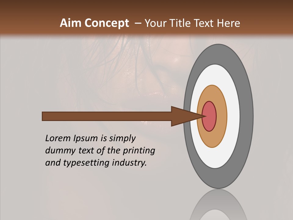 Cute Caucasian Sensuality PowerPoint Template