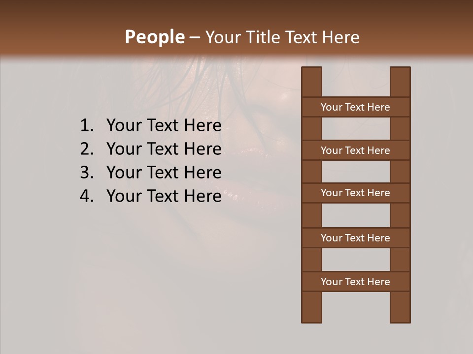 Cute Caucasian Sensuality PowerPoint Template