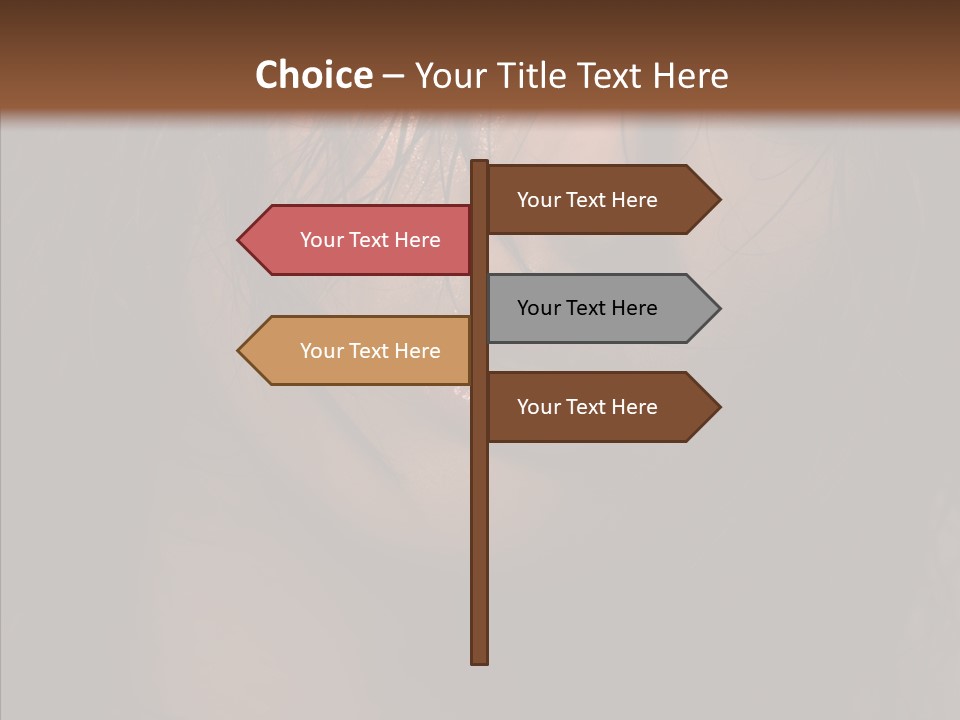 Cute Caucasian Sensuality PowerPoint Template