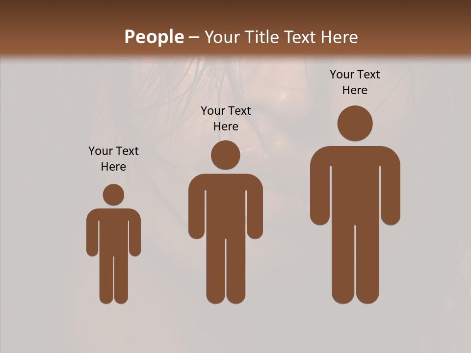 Cute Caucasian Sensuality PowerPoint Template