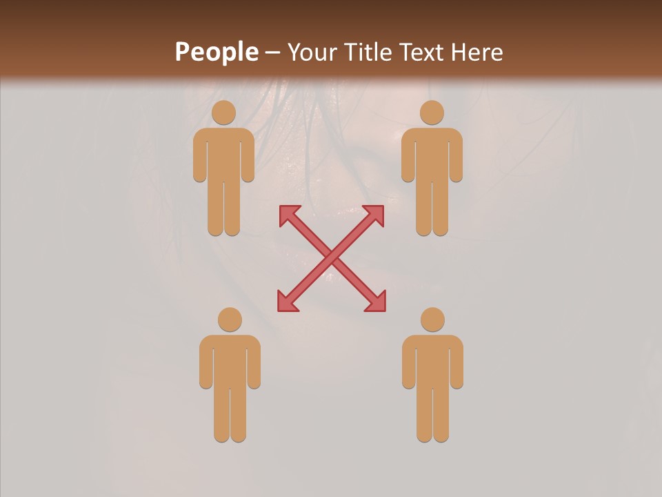 Cute Caucasian Sensuality PowerPoint Template