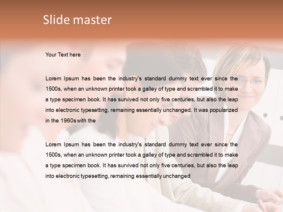 Businesspeople Corporate Team PowerPoint Template