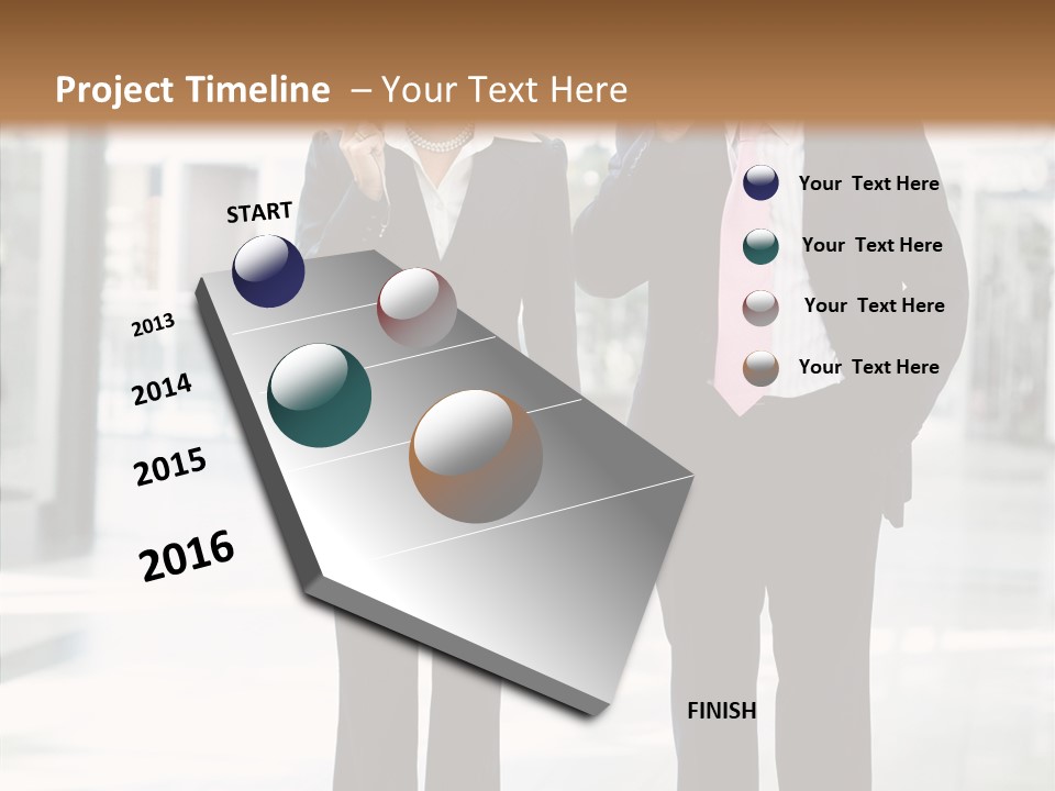 Teamwork Businessman Years PowerPoint Template