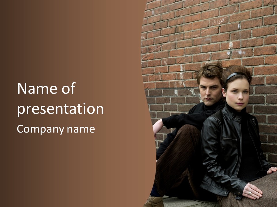 Teenager Date Couple PowerPoint Template