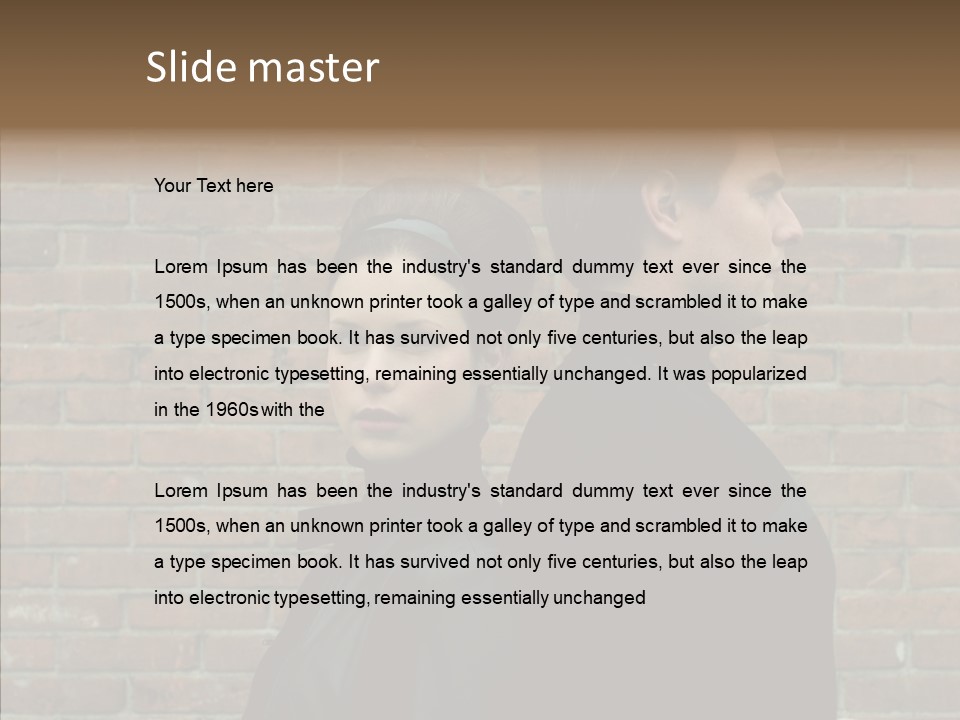 Pair Hair Female PowerPoint Template