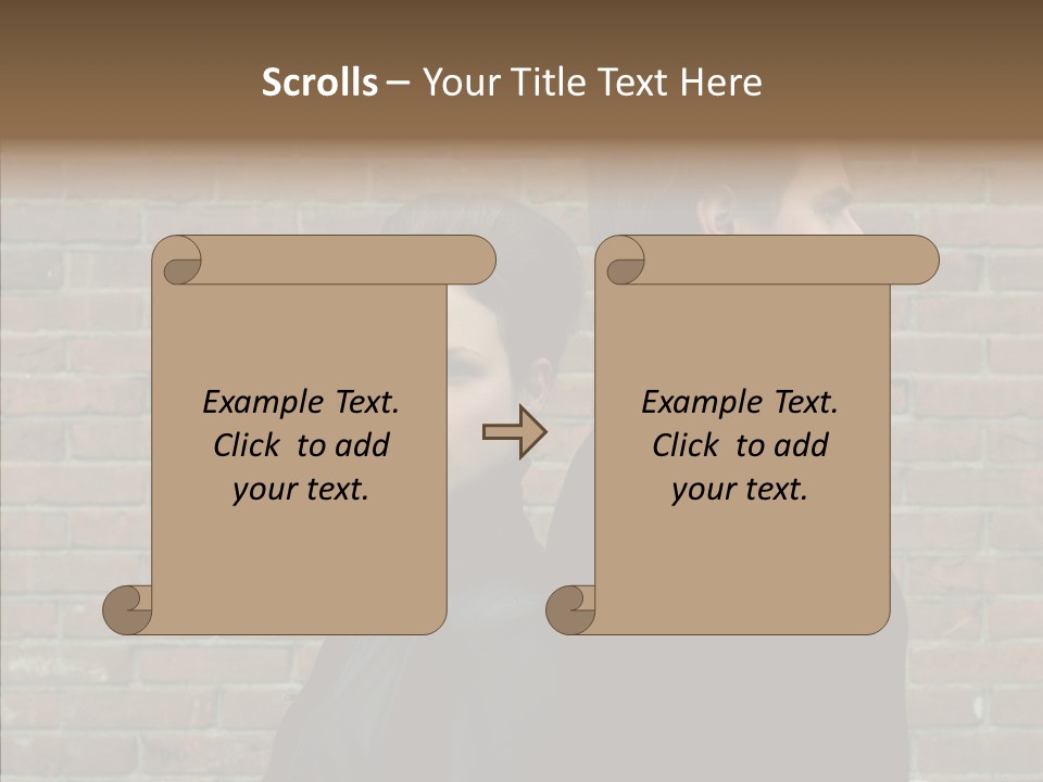 Pair Hair Female PowerPoint Template