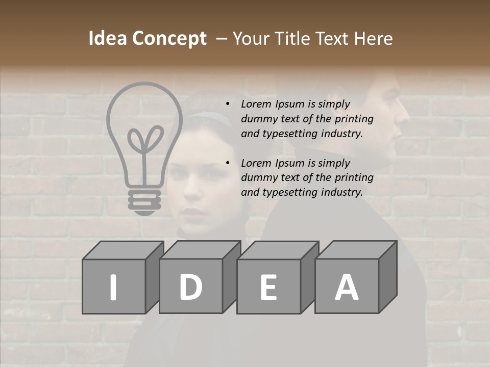 Pair Hair Female PowerPoint Template