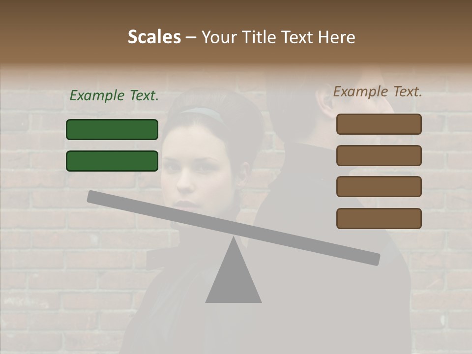 Pair Hair Female PowerPoint Template