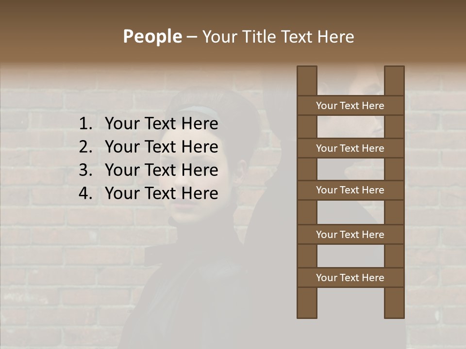 Pair Hair Female PowerPoint Template