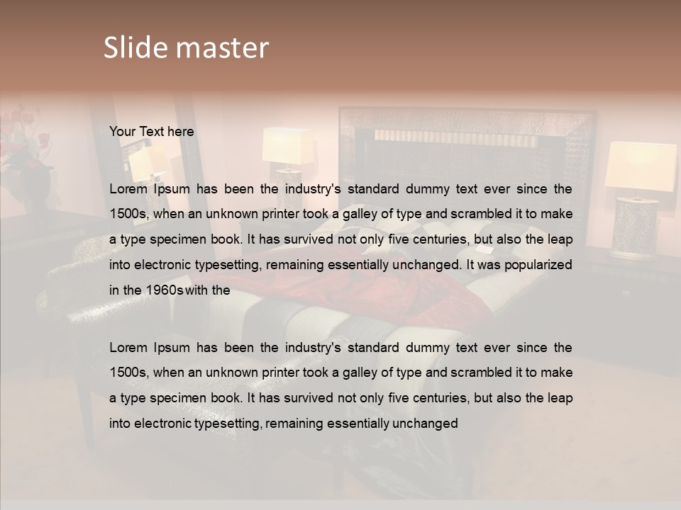 Bedder Relaxation Vacate PowerPoint Template