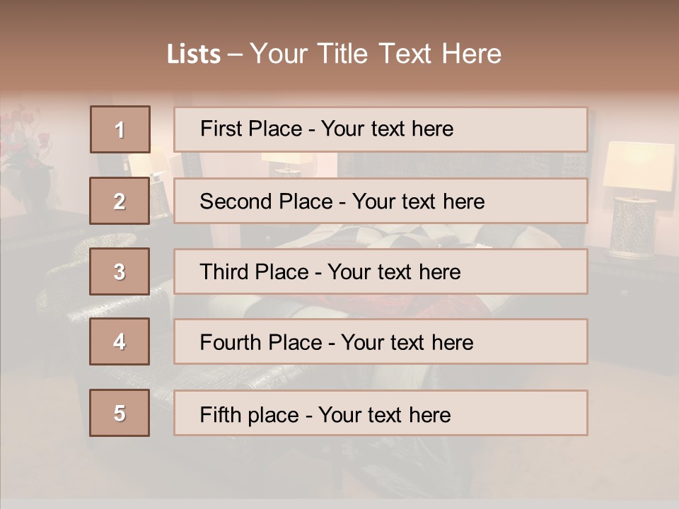 Bedder Relaxation Vacate PowerPoint Template