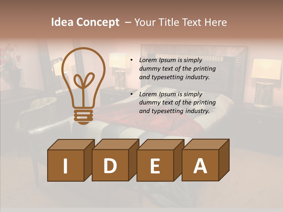 Bedder Relaxation Vacate PowerPoint Template