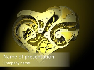 Clockwork Gears Motion PowerPoint Template